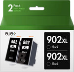 ejet 902XL 902 XL Compatible Ink Cartridge Replacement for HP 902XL 902 XL Ink Cartridge to use with OfficeJet Pro 6968 6978 6958 6962 6954 6960 6970 6979 6950 Printer Tray(2 Black)