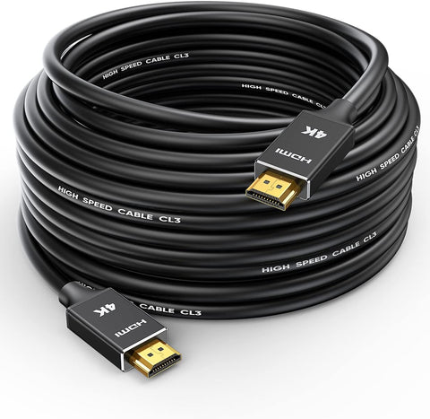 Capshi Fiber Optic Hdmi Cable 200 Ft/60M | 4K in-Wall CL3 Rated Long HDMI Cable 2.0 Support HDR10 8/10bit 18Gbps HDCP2.2 ARC | High Speed HD Shielded Cord Compatible with Roku TV/Laptop/PC/HDTV