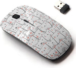 2.4G Wireless Mouse with Cute Pattern Design for All Laptops and Desktops with Nano Receiver - cat Kitty Cute Funny