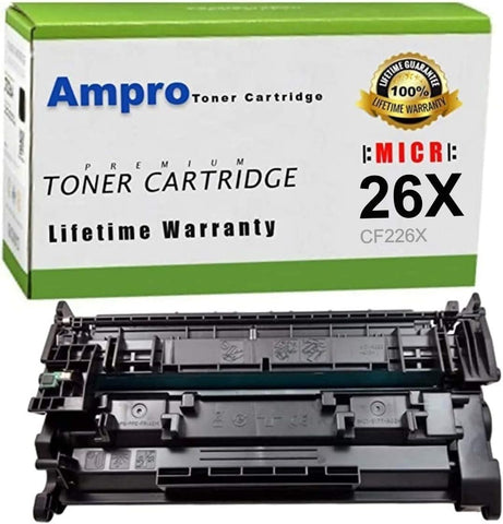 Ampro CF226X MICR Toner Cartridge Replacement for HP CF226X / 26X MICR Toner or HP 26X for HP Laserjet Pro M402 M426 MFP Series