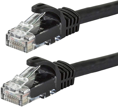 Monoprice Cat6 Ethernet Patch Cable - 7 Feet - Black (12-Pack) Snagless RJ45, 550MHz, UTP, Pure Bare Copper Wire, 24AWG - FLEXboot Series