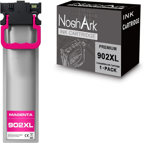 NoahArk 1 Pack T902XL Remanufacture Ink Cartridges Replacement for Epson 902 XL 902XL for Workforce WF-C5210 WF-C5290 WF-C5710 WF-C5790 Printer (1 Magenta)