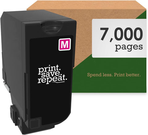 Print.Save.Repeat. Lexmark 74C1SM0 Magenta Toner Cartridge for CS720, CS725, CX725 Laser Printer [7,000 Pages]