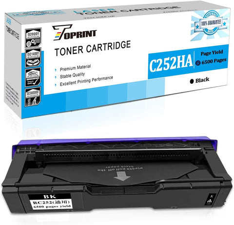 Compatible Toner Cartridge Print Cartridge SP C252 C262 C252HA C262HA Black High Capacity 6500 Pages TOPRINT for Ricoh SP C252 C252DN C252SF C262 C262Dnw C262SFNW Printers