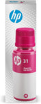 HP 31 | Ink Bottle | Magenta | Up to 8,000 pages per bottle|Works with HP Smart Tank Plus 651 and HP Smart Tank Plus 551 | 1VU27AN