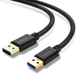 Jelly Tang USB 3.0 A to A Male Cable 20Ft,USB to USB Cable USB Male to Male Cable USB Cord with Gold-Plated Connector for Hard Drive Enclosures, DVD Player, Laptop Cooler(20ft/6M)