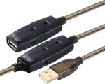 SAISN USB 2.0 A-Male to A-Female Active Extension Cable with AC Power Adapter (100 Feet)