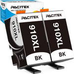 PACITEK Black 910XL Ink Cartridge Compatible with HP 910 Work with HP OfficeJet 8025e 8035e 8028 8022 8020 Printer,2 Pack