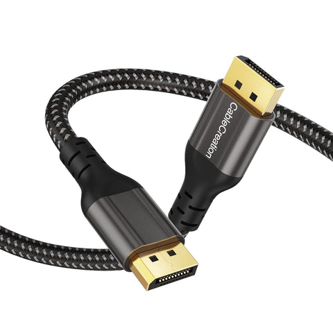 CableCreation 8K DisplayPort Cable 1.4, 6FT DP Cable (8K@60Hz, 4K@144Hz, 1080P@240Hz) HBR3 Support 32.4Gbps, HDCP 2.2, HDR10 FreeSync G-Sync for PC, Laptop to TV, Gaming Monitor and Graphics