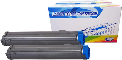Inktoneram Compatible Toner Cartridges Replacement for Okidata B4600 / B4550 / B4400 /B4500 B4600n B4500n B4550n B4400n 43502301 (Black, 2-Pack)