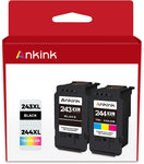 Ankink 2x Capacity 243XL 244XL Ink Cartridges Black Color Combo for Canon PG 243 245 CL 244 246 Fit for Cannon Pixma TR4520 MG2522 TS3322 TR4522 TS3122 MX490 MX492 MG2922 MG2520 Printer 245XL 246XL XL