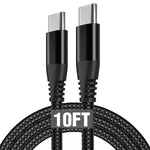 10FT USB C Charger Cable Cord Compatible for Samsung Galaxy z flip 4 5G, flip 3, flip 2, Galaxy z fold 4, Samsung fold 3, z fold 2 Wires for 5G flip Phone USB Adapter Fast Long Power Charging Cable