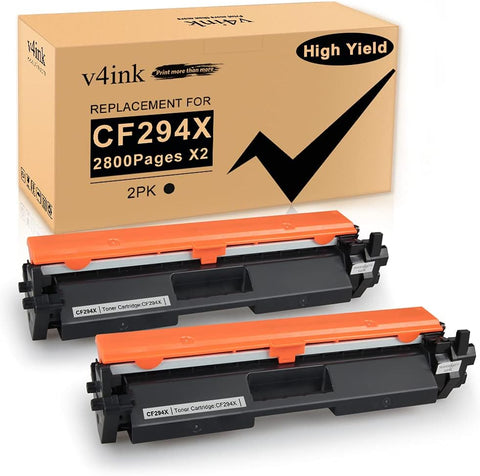 V4INK 2PK Compatible Toner Cartridge Replacement for HP 94X 94A CF294X CF294A Toner Cartridge High Yield Black Ink for HP Laserjet Pro M118dw Pro MFP M148dw M148fdw M149fdw M118 M148 Printer