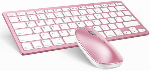 OMOTON Bluetooth Keyboard and Mouse for iPad (iPadOS 13 and Above), Wireless Keyboard and Mouse Compatible with iPad 10.2, iPad Pro 12.9/11.0, and Other Bluetooth Enabled Devices, Rose Gold