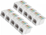10 pcs CAT6 RJ45 Cat 6 90 Degree Punch Free Socket Module Connector Network Coupler Ethernet Wall Jack Keystone Jack RJ45 Ethernet Module CAT6 Network Coupler Stamping Adapter