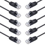 [10Pack] Cat6 Ethernet Cable,1.25G Patch Cord,RJ45 Jumper,Cat 6 Unshielded (UTP) Patch Cord Data/LAN Cable,Twisted Pair Stranded Copper Network Patch Cable,AWG30 (10ft/3m)