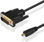 SIENOC 1.8m 1080P Gold-Plated Micro HDMI to DVI 24+1 Pin HDMI v1.4 Standards Male to Male Cable