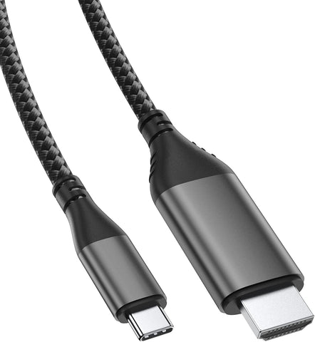 PULWTOP USB C to HDMI Cable 4K@60Hz, 6ft Thunderbolt 3 Type C to HDMI Adapter Compatible with MacBook Pro/Air M1, Surface Book, Samsung Galaxy, iPad Pro 2020, Dell XPS 13/15, MacBook Pro HDMI Cable