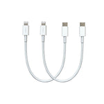 HomeSpot Short USB C to Lightning Cable 8 inch 2 Pack Apple MFI Certified Fast Charging Cord with Power Delivery for iPhone 13 Pro/Pro Max, iPad Air, AirPods Pro (White)