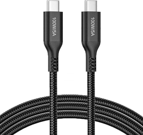 15FT USB C to USB C 100W Cable Long, USB-C Fast Charging Cord,Wosixima USB Type C Charge Cable Compatible with MacBook Pro,iPad Air 4,iMac,Samsung Galaxy S22/S21/Note 20 Ultra,Google Pixel 6,PS5,Black