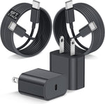 iPad Pro USB-C Fast Charger, 20W Fast Charging for iPad Pro 12.9, 11 inch 3th 2021, iPad Air 5th 2022/ 4th 2020, iPad Mini 6 Generation 2021, with 6.6FT 60W USB C to C Cable - Deep Gray?2Pack?