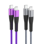 USB C to Lightning Cable?2pack 10ft?-Oliomp (Apple MFi Certified) iPhone Charger Nylon Braided Lightning Cables for iPhone 13/13ProMax/13Mini/12/11 Pro Max/XS/XR/X/8/7/6S/6Plus/5S?Purple and Gray?