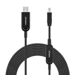 phoossno USB 3.0 A to B Extension Cable Active Optical USB 10Gbps 50ft 15m Backward USB2.1 and USB 1.1 Compatible with Camera Printer, Scanner, Game Controller, Meeting Room/Conference Room