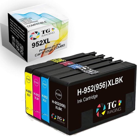 TG Imaging (2022 Newest Chip) 4-Pack Compatible HP 952 Ink Cartridges 952XL (4-Pack, B/C/Y/M) Super High Yield Combo Replacement for HP Officejet 7720 8710 7740 8720 7720 Inkjet Printer