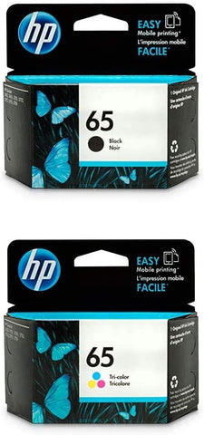 HP 65 | Ink Cartridge Bundle | Black, Tri-Color | N9K02AN, N9K01AN
