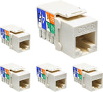 Beszin Cat.6 RJ45 110 Type Keystone Jack (5-Pack, White)