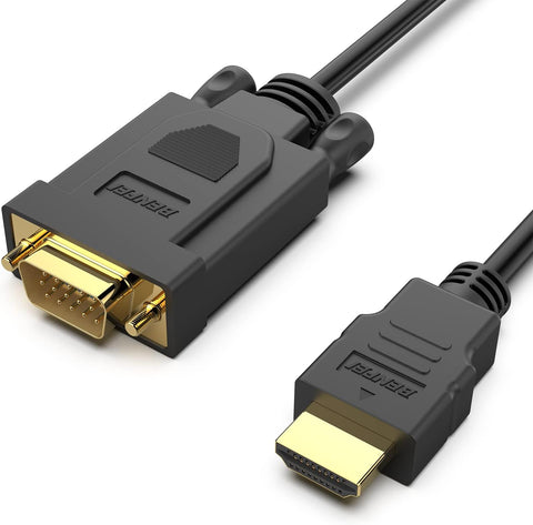 BENFEI HDMI to VGA 10 Feet Cable, Gold-Plated HDMI to VGA Cable (Male to Male) Compatible for Computer, Desktop, Laptop, PC, Monitor, Projector, HDTV, Raspberry Pi, Roku, Xbox and More