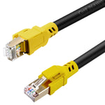 Nanxudyj Cat 8 Ethernet Cable 20ft/6m, 26AWG Lastest 40Gbps 2000Mhz SFTP Patch Cord, Heavy Duty High Speed Cat8 LAN Network RJ45 Cable- in Wall, Outdoor,Weatherproof Rated for Router, Modem, Gaming