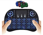 Wireless Mini Keyboard Remote Control Touchpad Mouse Combo Controller with RGB Backlit for Smart TV Android TV Box PC IPTTV 2.4GHz