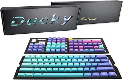 Ducky Azure SA Keycaps 108 ABS Doubleshot Set for Ducky Keyboards or MX Compatible Standard Layout - 108 SA Type Keycap Set - (Azure)