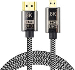 Xiwai Micro HDMI to HDMI 2.1 Ultra-HD UHD 8K 60hz 4K 120hz Cable 48Gbs HDMI Cord for Camera Tablet (1.0m)