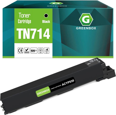 GREENBOX Compatible TN-714 Toner Cartridge Replacement for Konica bizhub TN714K TN714 ACYP030 for Konica Minolta bizhub 750i Printer (1 Pack)