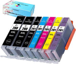 Compatible PGI-280 CLI-281 XXL Ink Cartridge Replacement for Canon 280 281 PGI-280XXL CLI-281XXL Ink Work with Canon Pixma TR7520 TS6320 TS8320 TS9120 TS9100 (with CLI281 PB, 7PK)