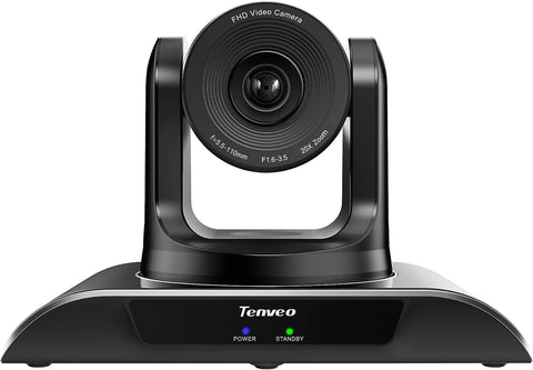 Tenveo HDMI/RJ45/USB PTZ Conference Room Camera 20X Optical Zoom IP Live Streaming Camera FHD 1080P 60FPS for Video Conferencing Live Streaming Meeting Church Services Worship Skype Zoom Teams OBS