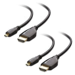 Cable Matters 2-Pack High Speed HDMI to Micro HDMI Cable 3 ft (Micro HDMI to HDMI) 4K Resolution Ready