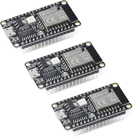 JESSINIE 3Pcs ESP-C3-12F-Kit 4M 2.4GHz WiFi Bluetooth Wireless Development Board ESP32 BLE5.0 ESP-C3 Module Dual Mode Wireless Communication Board with CH340 Chip Suitable for Smart Home