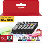 PGI-280XXL/CLI-281XXL for Canon Ink 280 and 281 Cartridges Replacement for Canon TR8620 Ink Cartridges High Page Yield Work for PIXMA TR8620 TR8620A TR7520 TS8220 TS6120, 6 Pack?PGBK, PB, B, C, M, Y