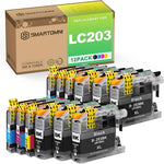 S SMARTOMNI Compatible LC203 LC201 Ink Cartridge Replacement for Brother LC203 XL LC201 XL for MFC-J460DW J480DW J485DW J680DW J880DW J885DW J4320DW J4420DW J4620DW J5620DW J5520DW J5720DW (12 Pack)