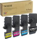 DRAWN TK 5232(TK-5232) 4-Color Toner Cartridge Set: DRA Replacement for Kyocera TK-5232K TK-5232C TK-5232M TK-5232Y for ECOSYS P5021cdn P5021cdw M5521cdn M5521cdw Printer (Black/Cyan/Magenta/Yellow)