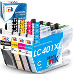 starink LC401XL Ink Cartridges for Brother Printer Compatible Replacement for Brother LC401 XL Work for MFC-J1010DW MFC-J1012DW MFC-J1170DW Printer, 4 Packs(Black, Cyan, Magenta, Yellow)