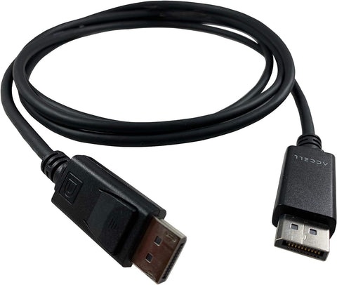 Accell DP to DP 1.4-5 Pack of VESA-Certified DisplayPort 1.4 Cable - 6 Feet, Hbr3, 8K @60Hz, 4K UHD @240Hz, 6.6 Feet (2 Meters) (B088C-507B-23)