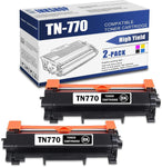 TN770 Compatible TN-770 Black High Yield Toner Cartridge Replacement for Brother TN-770 DCP-L2550DW MFC-L2710DW HL-L2350DW HL-L2370DW HL-L2390DW Toner.(2 Pack)