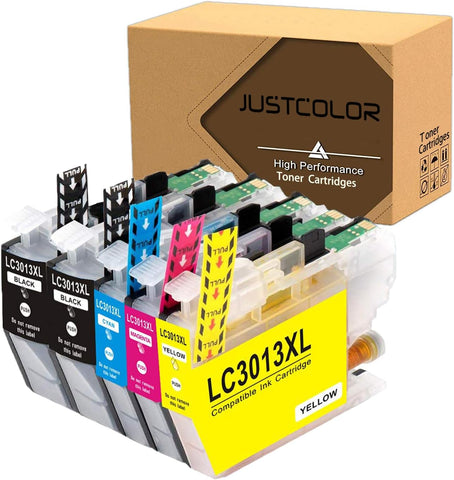 JUSTCOLOR Compatible Ink Cartridge Replacement for Brother LC3013 LC-3013 Used for Brother MFC-J491DW MFC-J895DW MFC-J690DW MFC-J497DW Printer (2 Black, 1 Cyan, 1 Magenta, 1 Yellow) 5 Pack