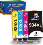 DOUBLE D 934 and 935 Ink Cartridges Compatible Replacement for HP 934XL 935XL High Yield for HP Officejet Pro 6830 6230 6835 6812 6815 6820 6220 6800 (1 Black,1 Cyan,1 Magenta,1 Yellow)