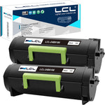 LCL Compatible Toner Cartridge Replacement for Lexmark 24B6186 16000 Pages M3150 XM3150 XM3150H (2-Pack Black)