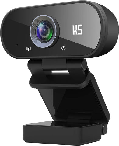 Konnek Stein Webcam HD 1080P Video, Buit-in Microphone, Computer USB Web Cam with Tripod and Privacy Cover, Plug and Play, PC Webcam for Video Calling, Conferencing, Compatible with Desktop, Laptop